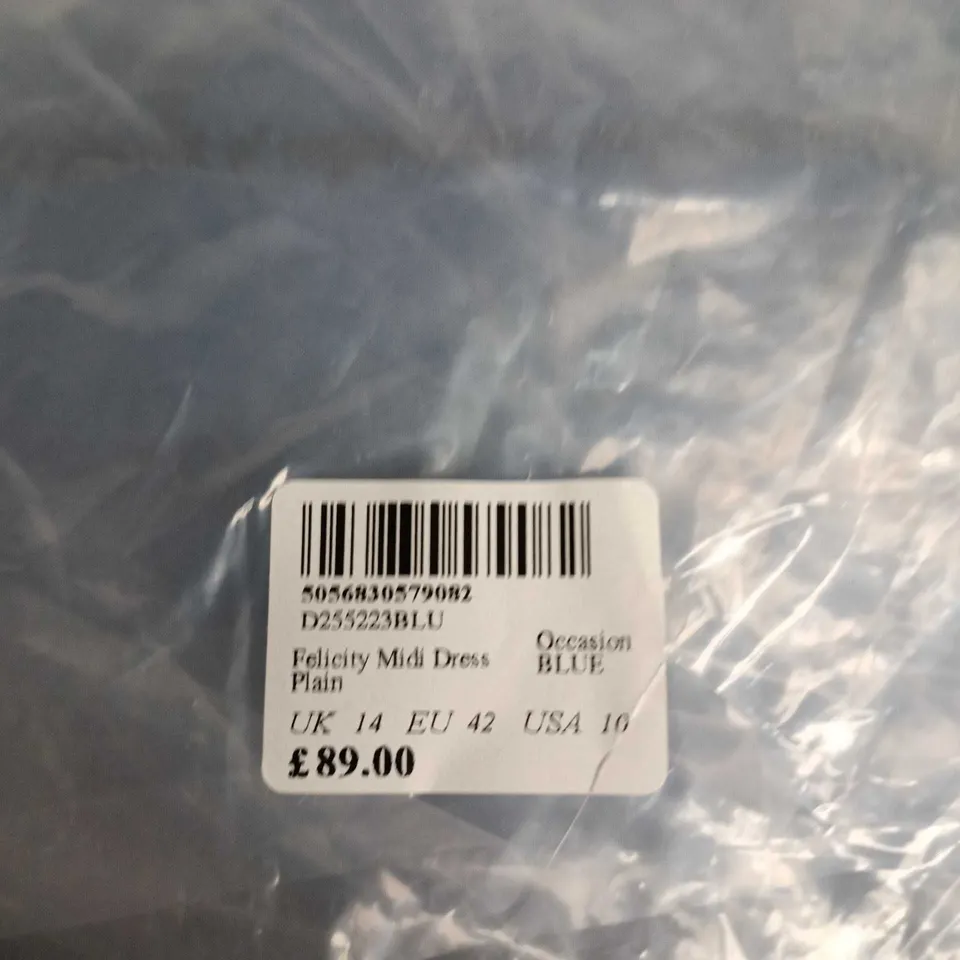 NOBODYS CHILD FELICITY MIDI DRESS – UK 14 (EU 42), BLUE