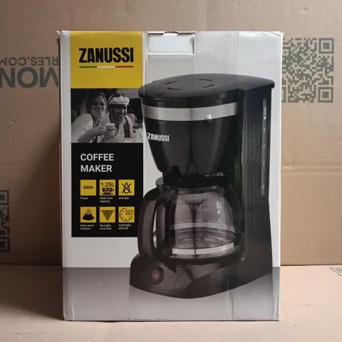 BOXED ZANUSSI 800W 1.25L COFFEE MAKER