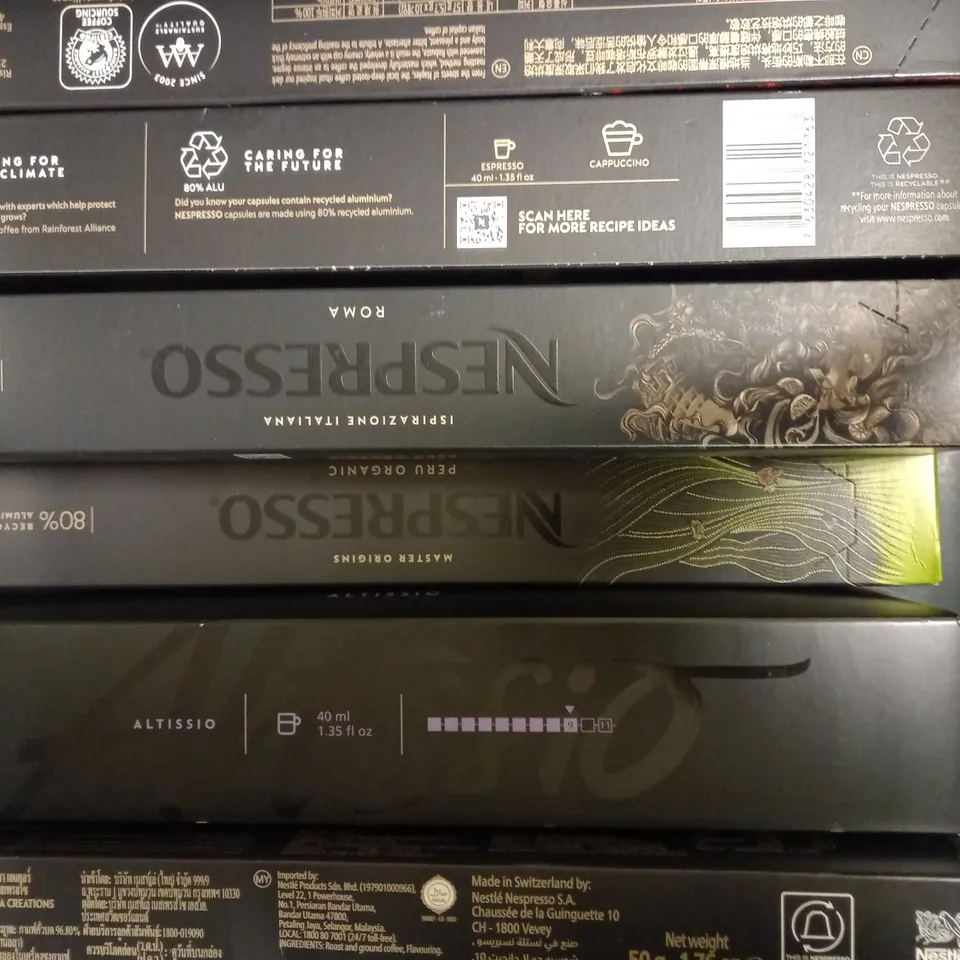 LOT OF 14 PACKS OF NESPRESSO-COMPATIBLE COFFEE CAPSULES