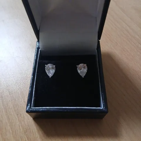 DIAMONIQUE 2CT PLATINUM PLATED CHOICE OF CUT STUD EARRINGS STERLING SILVER