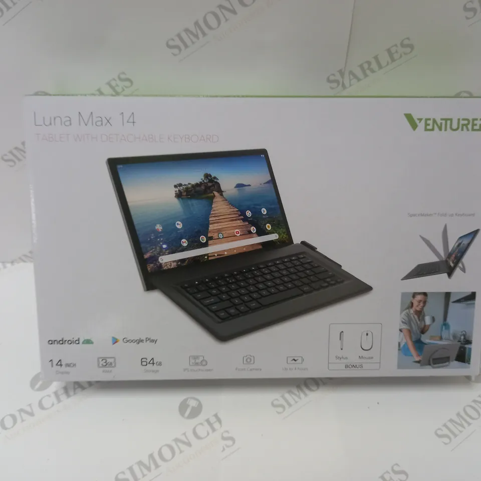 BRAND NEW BOXED VENTURER LUNA MAX 14 64GB 14" HD TABLET KEYBOARD ANDROID 10 BLUETOOTH 3GB RAM
