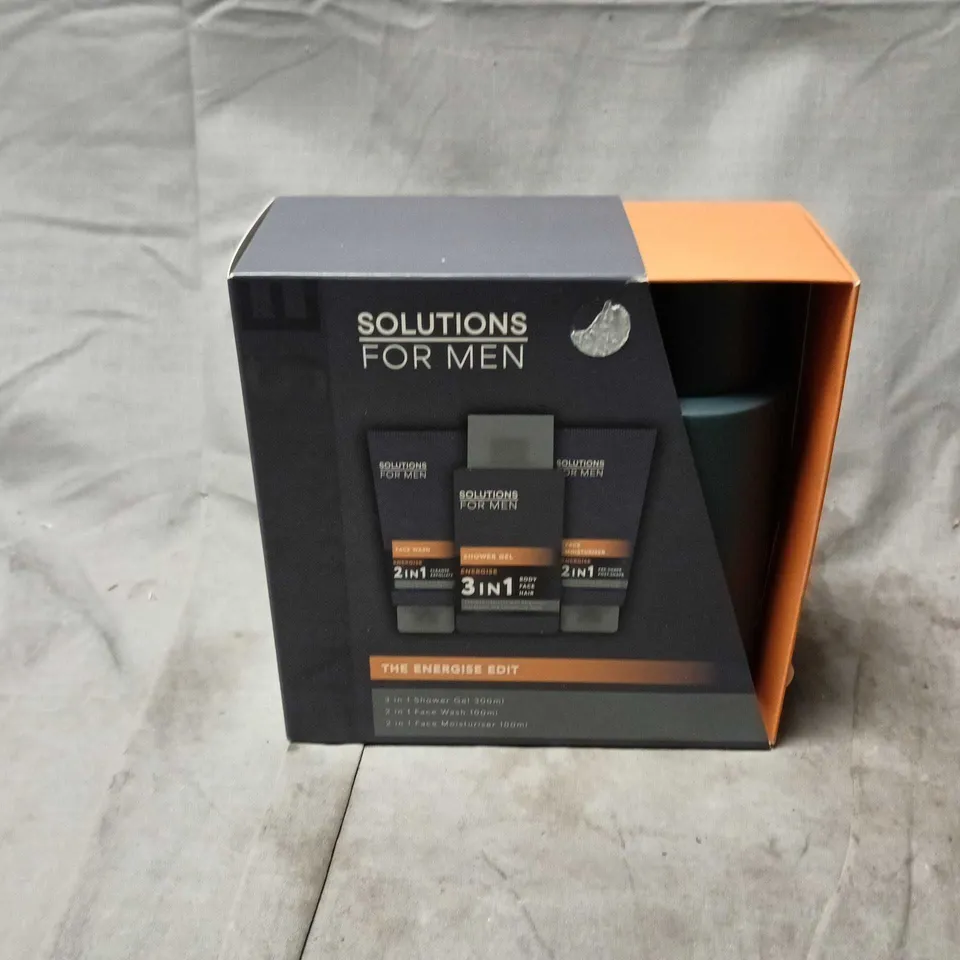 BOXED SOLUTIONS FOR MEN THE ENERGISE EDIT
