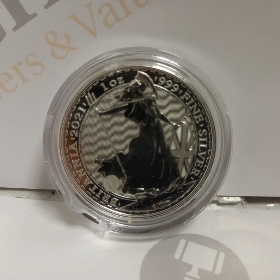 BRITANNIA 2021 1OZ 1999 FINE SILVER COLLECTABLE COIN 