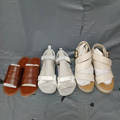 BOX OF APPROX 8 ASSORTED PAIRS OF SHOES IN VARIOUS STYLES, COLOURS AND SIZES