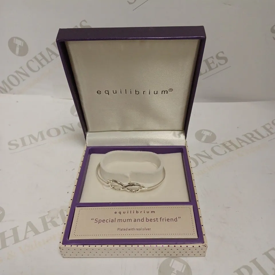 EQUILIBRIUM 'SPECIAL MUM' SILVER PLATED BRACELET 