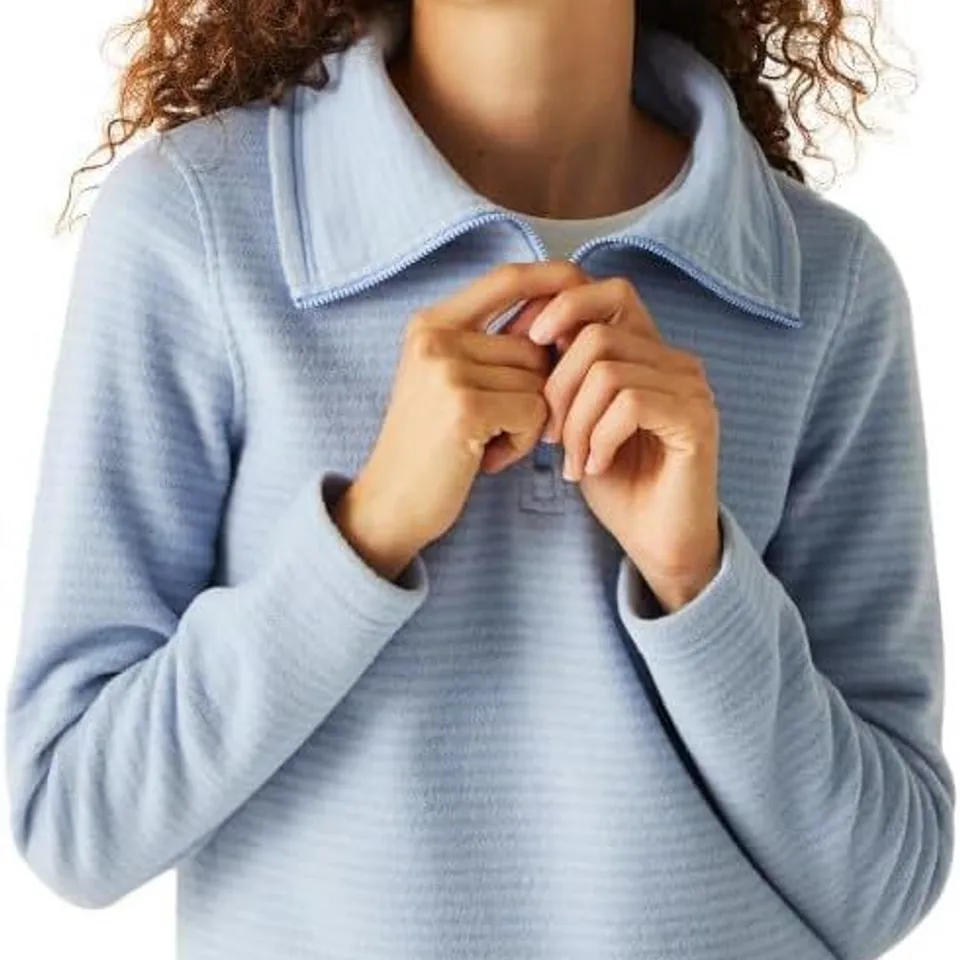 REGATTA  WOMEN'S SOLENNE HALF ZIP FLEECE HYDRANGEA SIZE 12