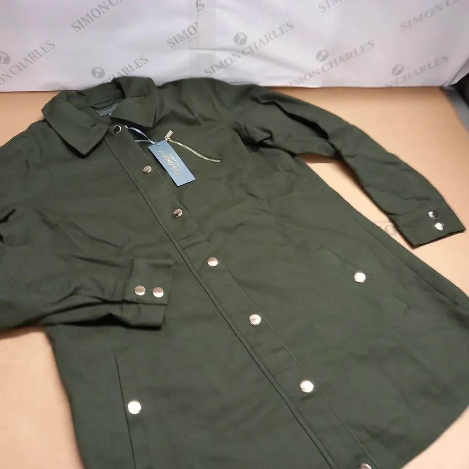 RUTH LANGSFORD GREEN ZIP THROUGH JACKET - UK 8