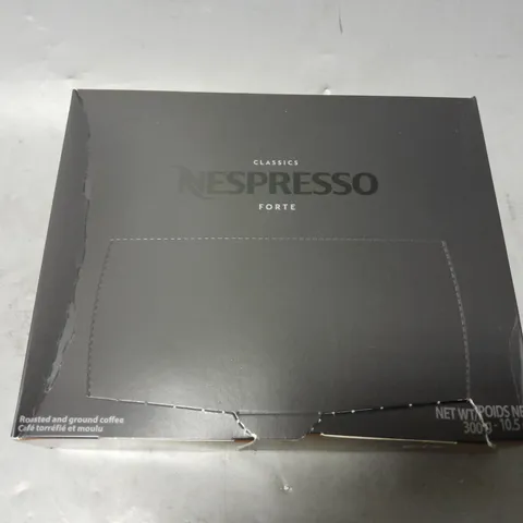 BOX OF APPROXIMATELY 6 CLASSICS NESPRESSO FORTE PODS