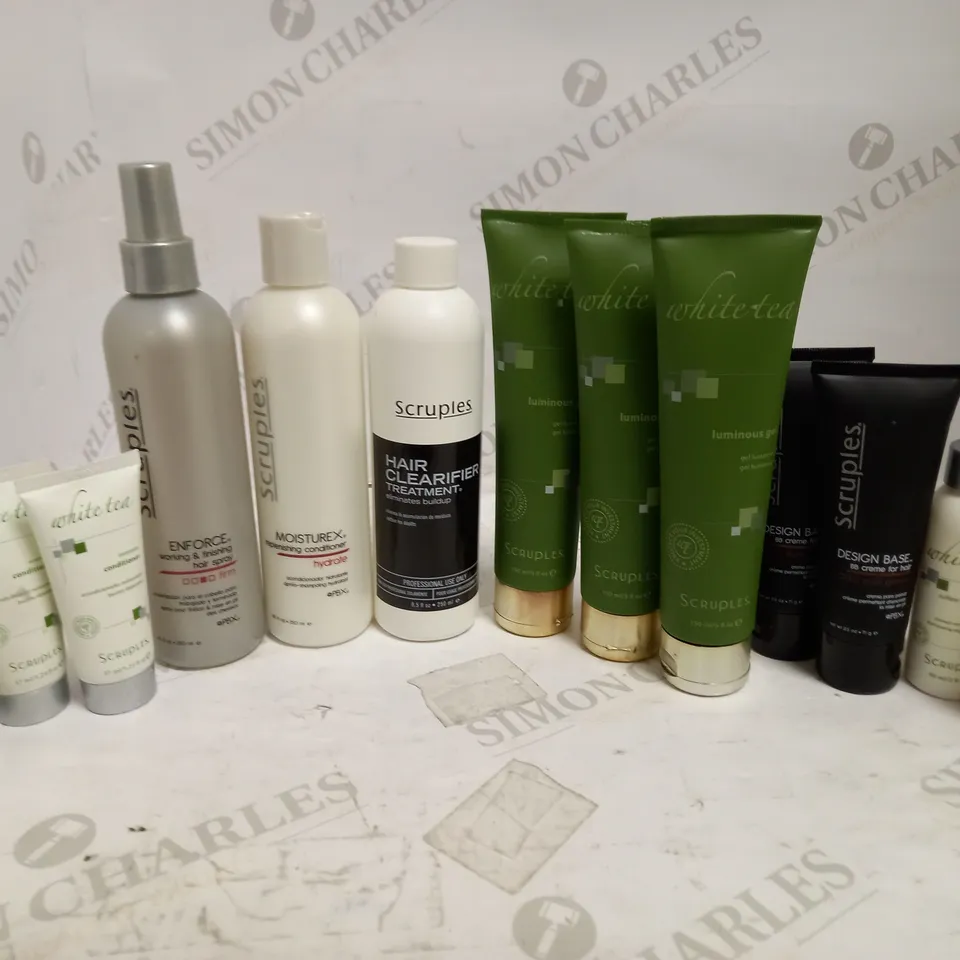 LOT OF 13 SCRUPLES HAIRCARE PRODUCTS