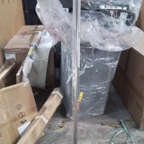 BOXED ADYSSON SILVER ADJUSTABLE 5.59CM SINGLE CURTAIN POLE