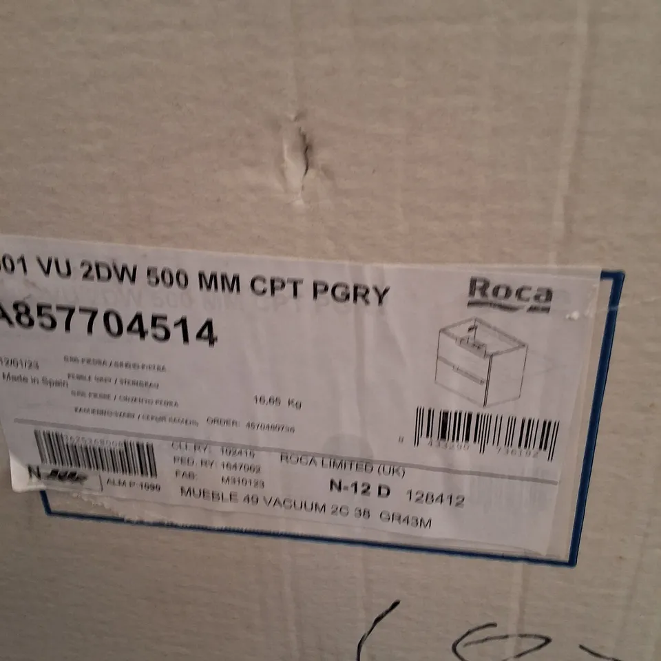 BRAND NEW BOXED ROCA R301 VANITY UNIT BASE - PEBBLE GREY