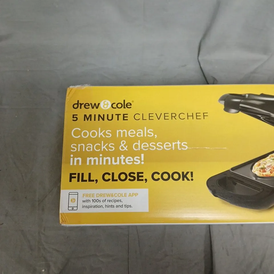 DREW & COLE 5 MINUTE CLEVERCHEF KITCHEN APPLIANCE – BOXED NOT TESTED