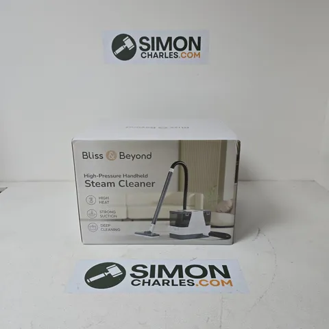 2 X BLISS & BEYOND HIGH-PRESSURE HANDHELD STEAM CLEANER – BOXED