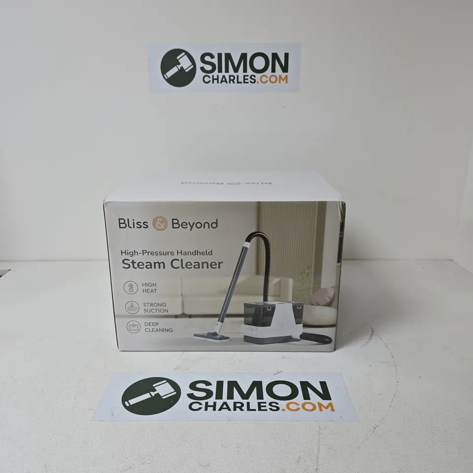 2 X BLISS & BEYOND HIGH-PRESSURE HANDHELD STEAM CLEANER – BOXED