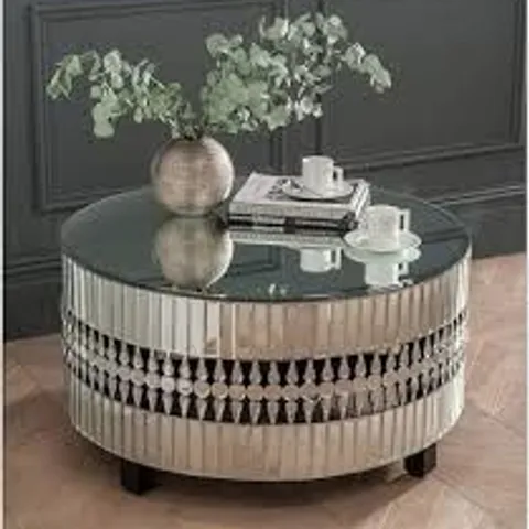 BRAND NEW HOMESDIRECT365 CRYSTAL MIRRORED COFFEE TABLE