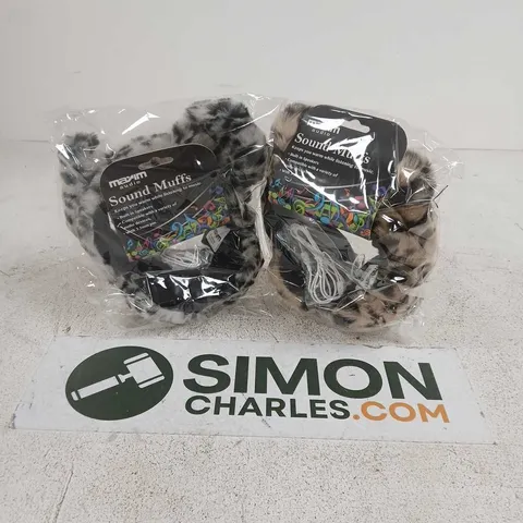 APPROXIMATELY 32 MAXIM AUDIO SOUND MUFFS TO INCLUDE ANIMAL PRINT VARIANTS