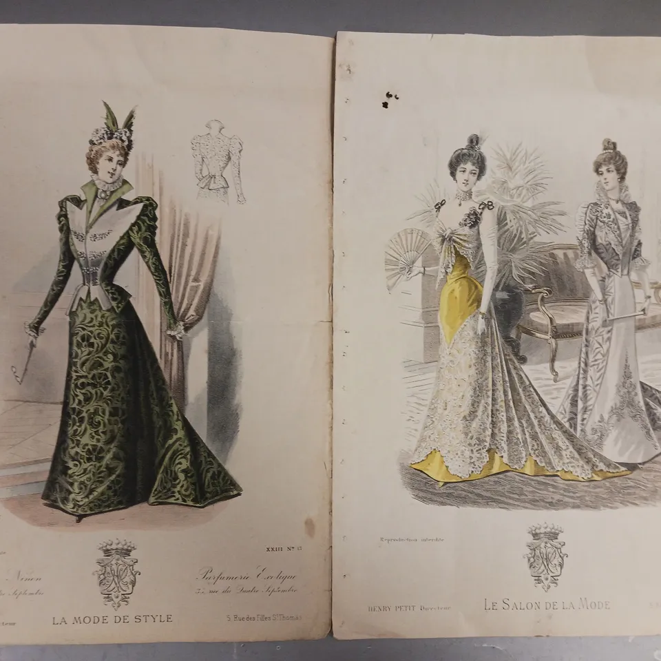 SET OF 4 FRENCH PERIOD ART PRINTS BY VARIOUS ARTISTS