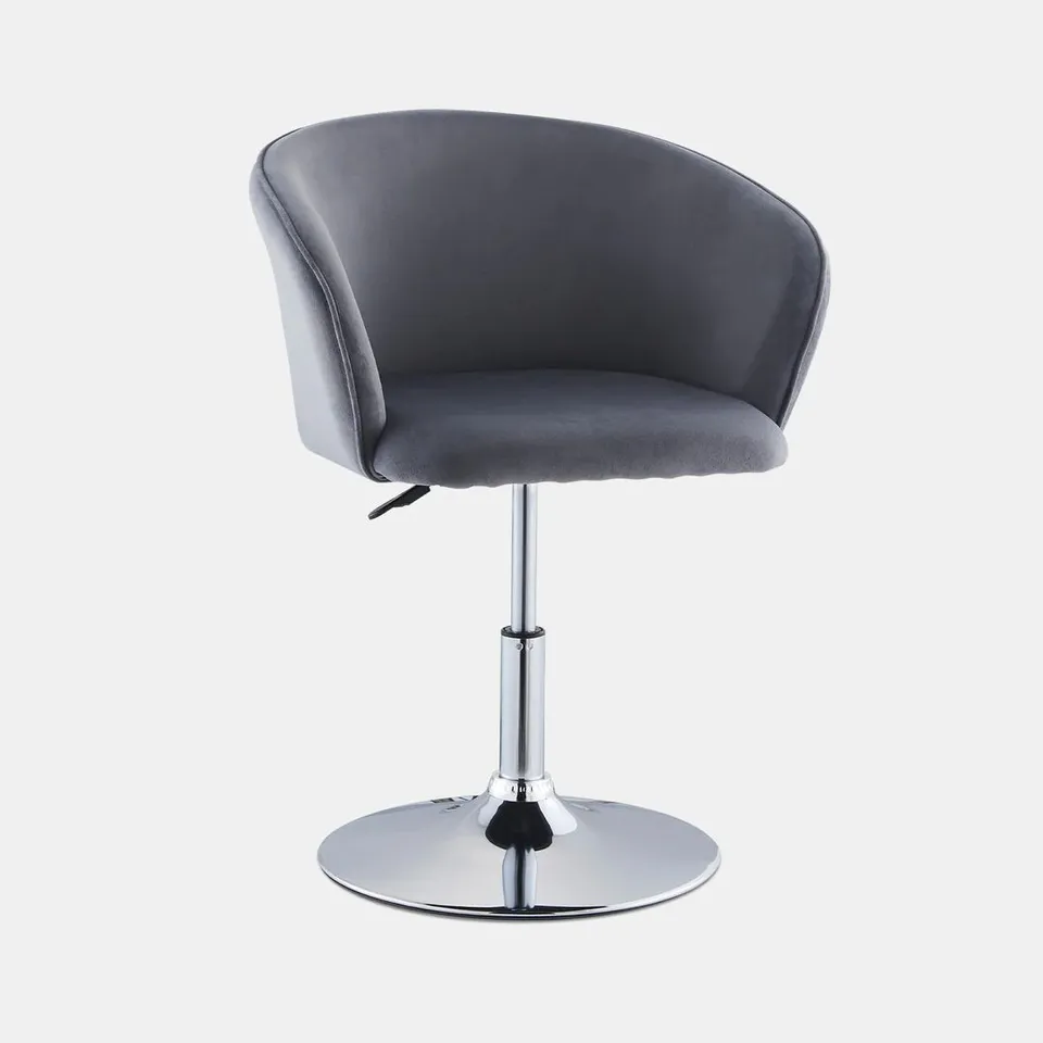 BOXED BLACK PU LEATHER BAR STOOL