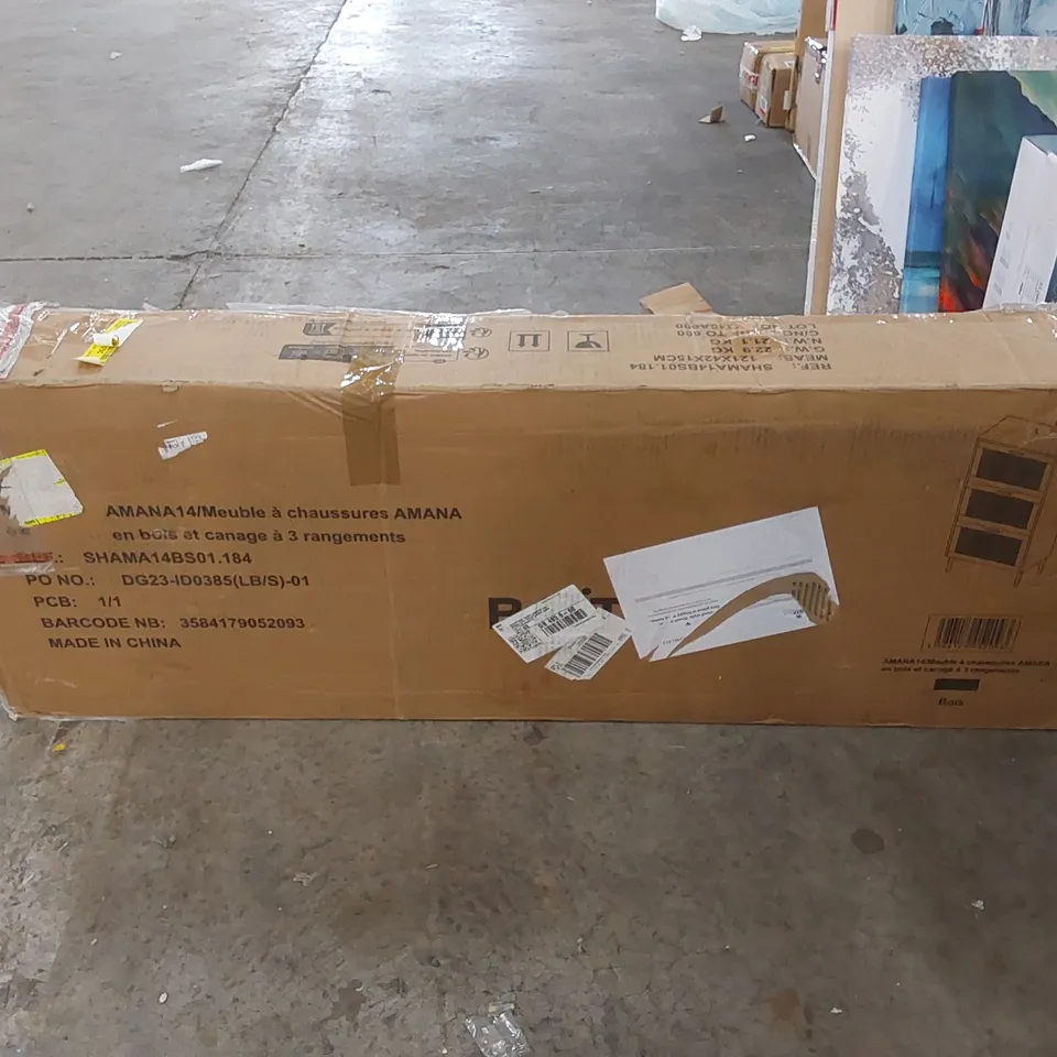 BOXED 18 PAIR SHOE STORAGE CABINET (1 BOX)