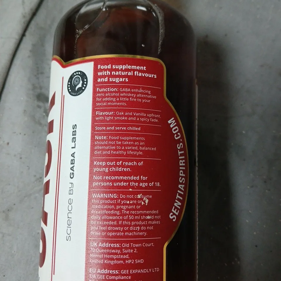GABA LABS SENTIA SPIRITS – NON-ALCOHOLIC SPIRIT, 70CL 