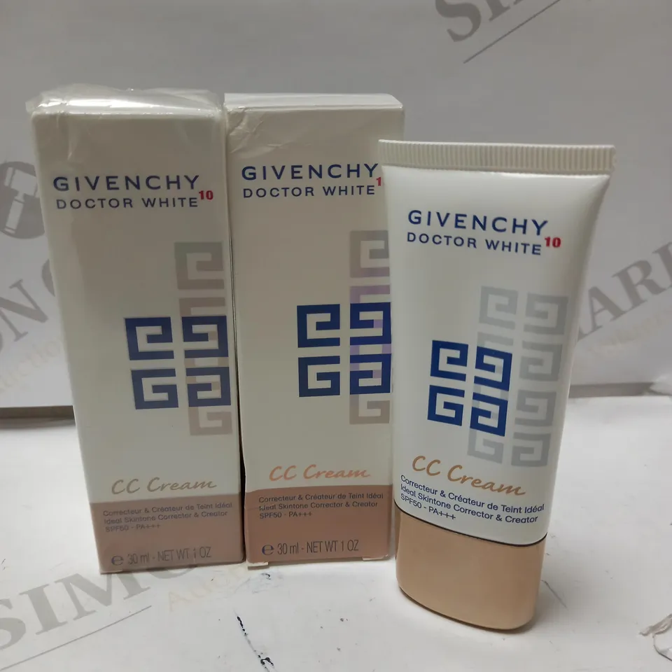 LOT OF 2 X 30ML GIVENCHY DOCTOR WHITE 10 CC CREAM IDEAL SKINTONE CORRECTOR & CREATOR 