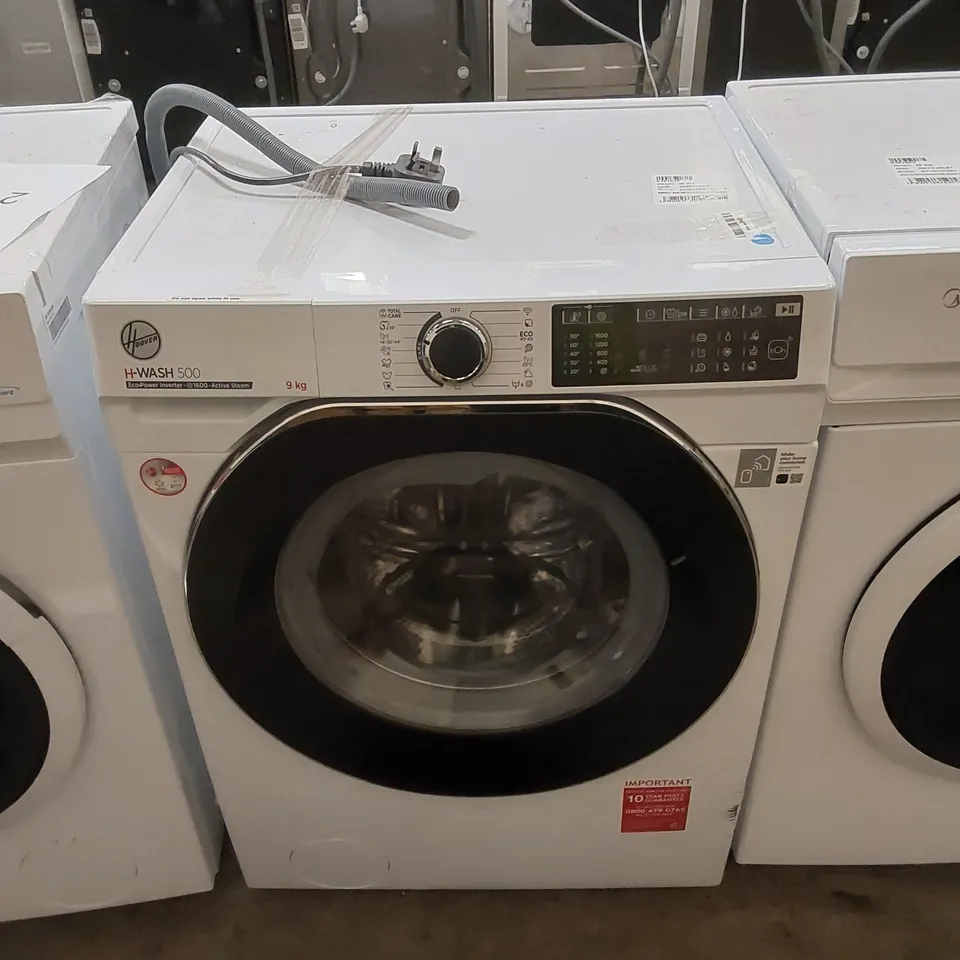 HOOVER H-WASH FREESTANDING WASHING MACHINE IN WHITE, MODEL: HWD69AMBC/1-80