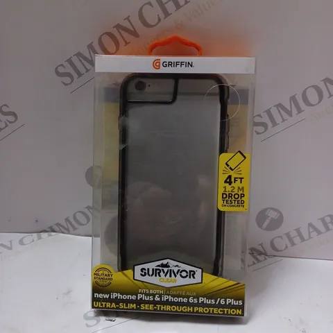 APPROXIMATELY 10 BOXED GRIFFIN SURVIVOR CLEAR PROTECTIVE PHONE CASES FOR IPHONE 6/6S PLUS