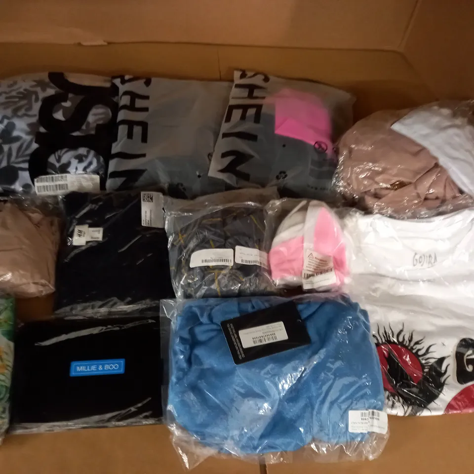 LARGE QUANTITY OF ASSORTED BAGGED CLOTHING ITEMS TO INCLUDE BOOHOO, SHEIN AND FEMME LUXE
