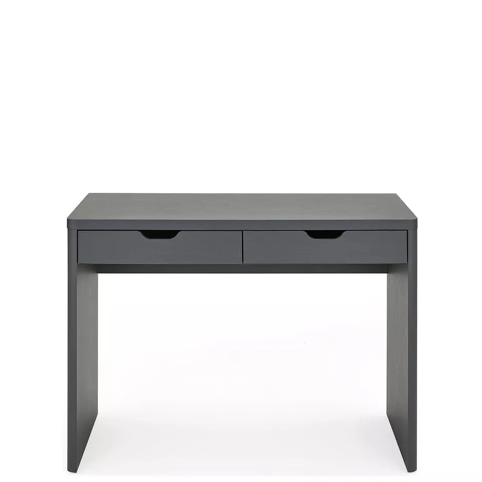 ASPEN 2 DRAWER DESK - DARK GREY