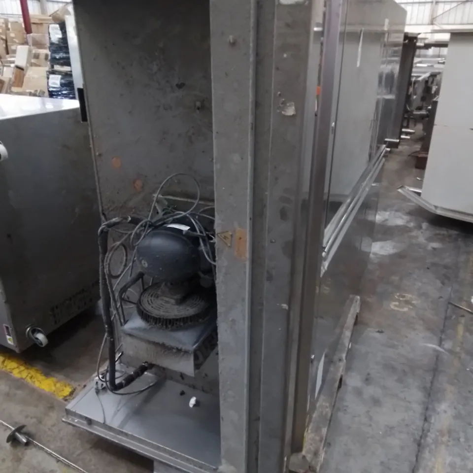 COMMERCIAL STAINLESS DOUBLE DOOR FOOD STORAGE UNIT 