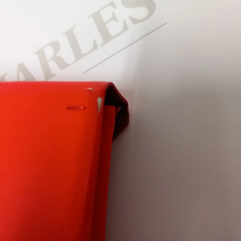 STELLA MCCARTNEY RED VEGAN LEATHER ENVELOPE CLUTCH BAG