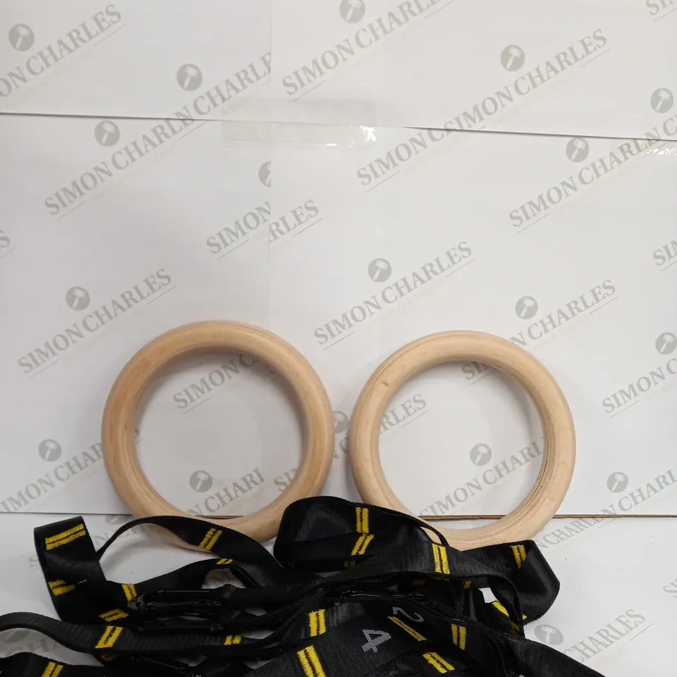 DOUBLE CIRCLE WOODEN GYMNASTIC RINGS 