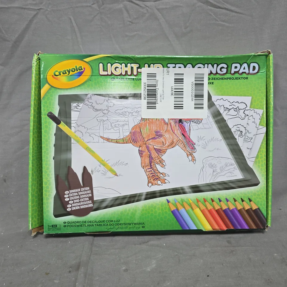 BOXED CRAYOLA DINOSAUR LIGHT-UP TRACING PAD