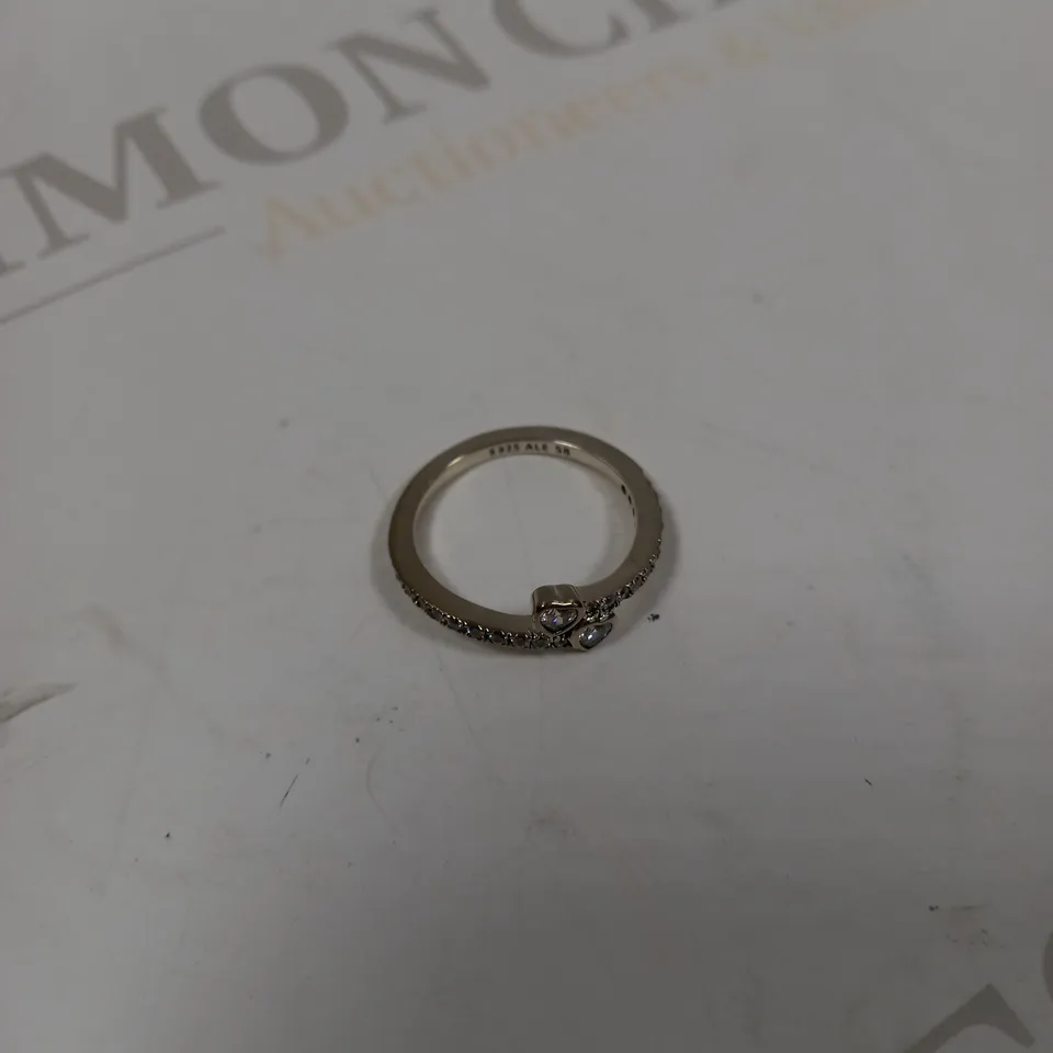 PANDORA FLIPPING HEARTS SILVER RING 