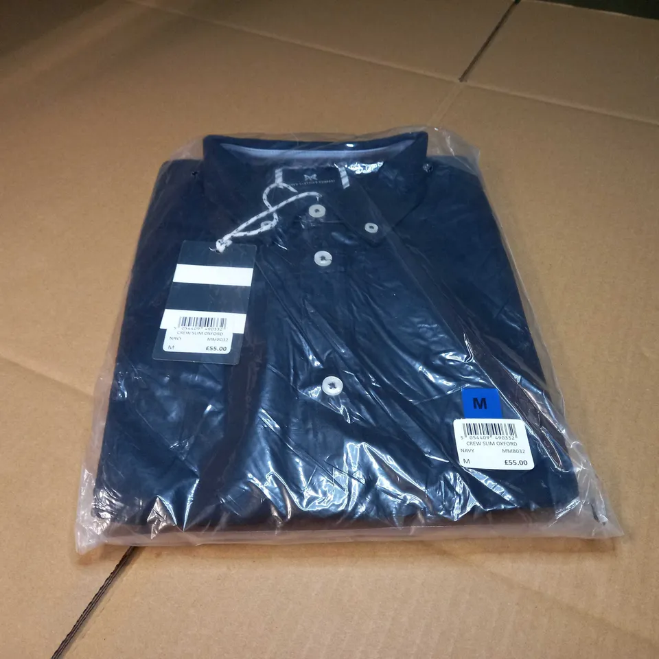 PACKAGED CREW CLOTHING COMPANY NAVY CREW SLIM SHIRT - MEDIUM
