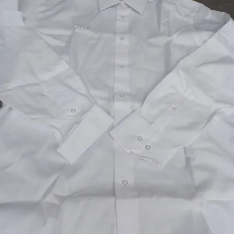 RUSSELL COLLECTION COLLAR LONG SLEEVE SHIRT, WHITE - UK SIZE 16 (41/42)