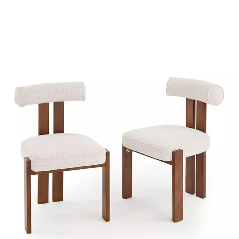 AMBER RUSTIC OAK/NATURAL PAIR OF DINING CHAIRS