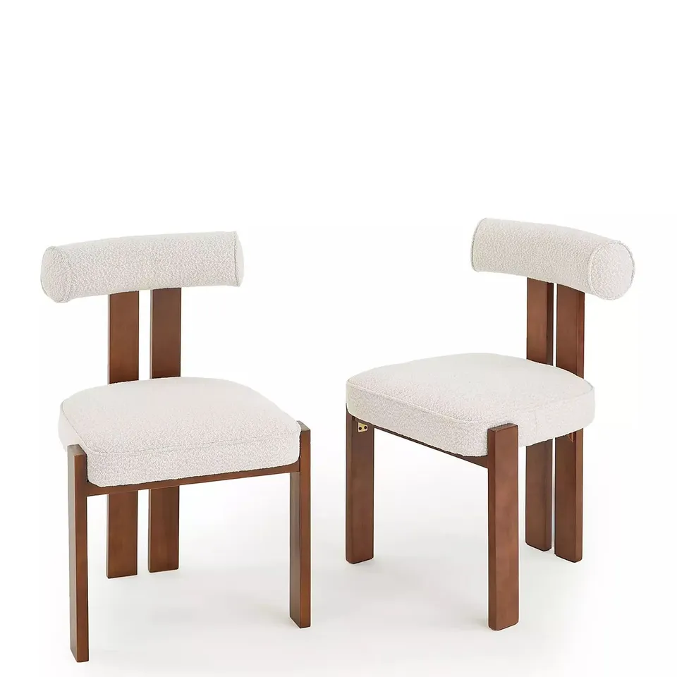 AMBER RUSTIC OAK/NATURAL PAIR OF DINING CHAIRS