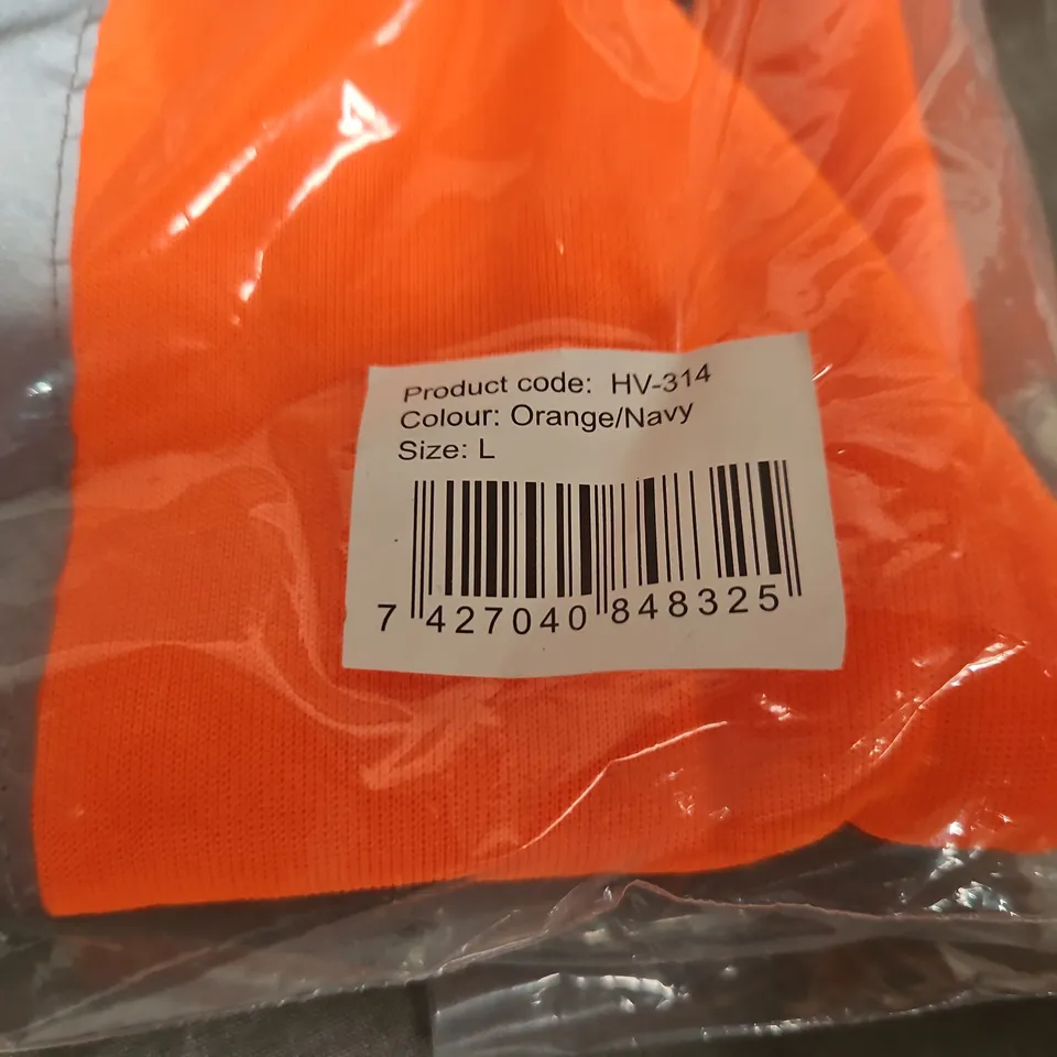 KAPTON HI-VISIBILITY SAFETY VEST – ORANGE/NAVY, SIZE L