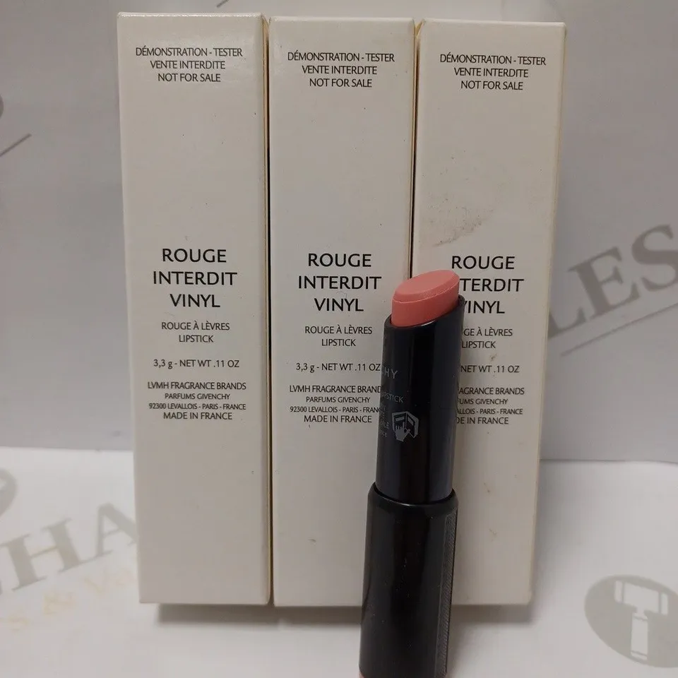 LOT OF 3 GIVENCHY LIPSTICKS - 03 ROSE MUTIN