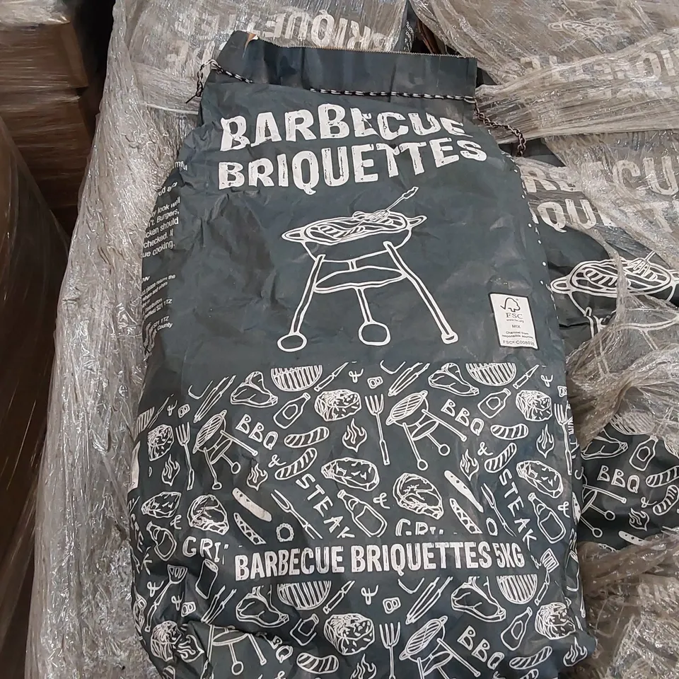 PALLET OF APPROXIMATELY 100X 5KG BAGS OF CHARCOAL BARBECUE BRIQUETTES 