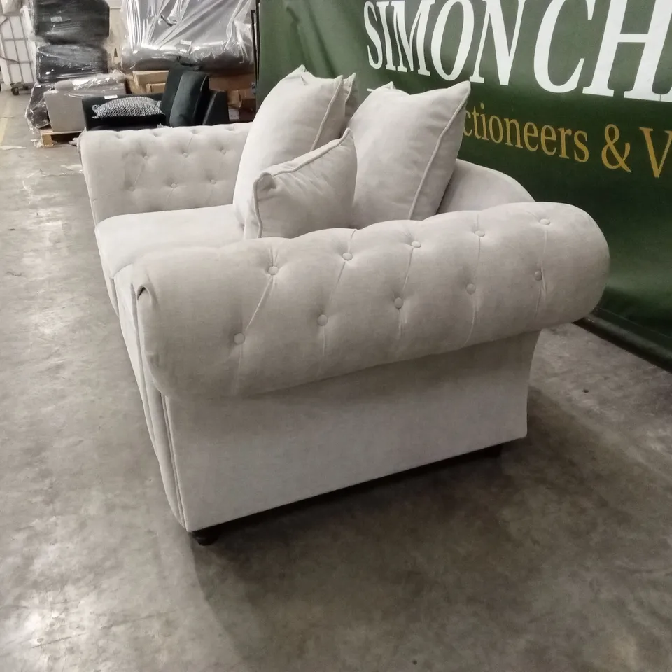 WINDSOR 2 SEATER FABRIC SCATTER BACK SOFA - NATURAL RRP £899