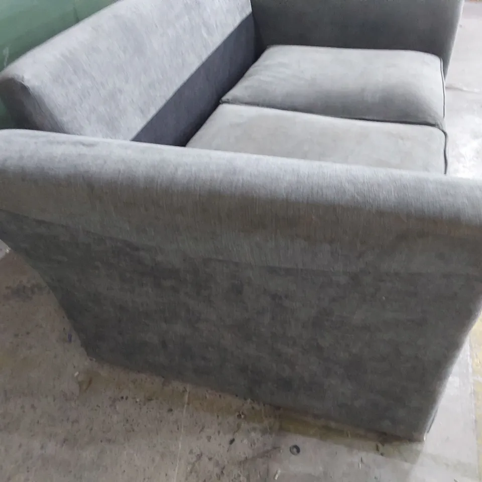 DESIGNER TWO SEATER SOFA GREY FABRIC 