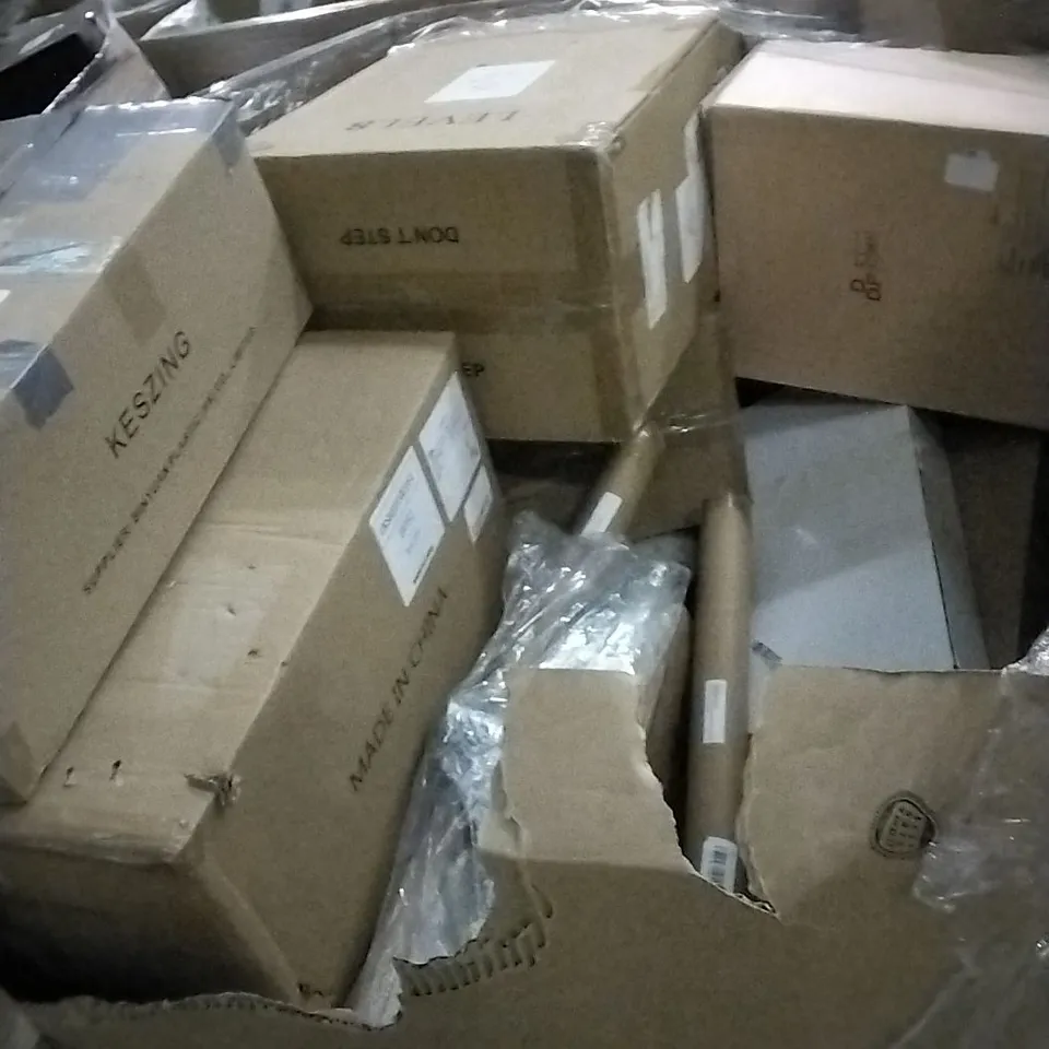 PALLET OF ASSORTED ITEMS INCLUDING STAND MIXER, FLATWARE CUTLERY SET, KITCHEN DISH RACK, RISING CUSHION AND TOILET SEAT