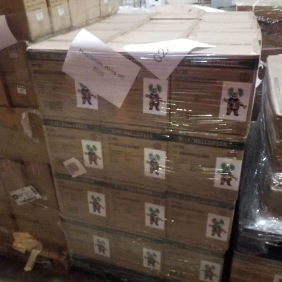 PALLET CONTAINING APPROXIMATELY 48 BOXES OF 6 BRAND NEW ANIMATED RAINBOW CREEPY CLOWNS