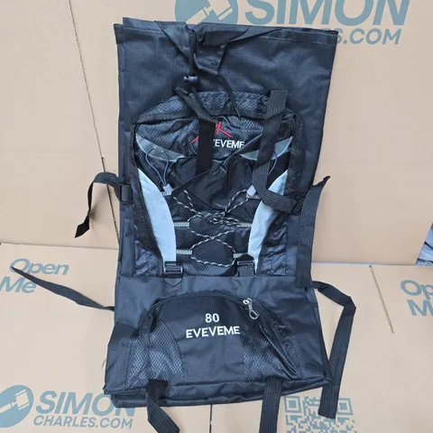 EVEVEME 80L HIKING BACKPACK IN BLACK