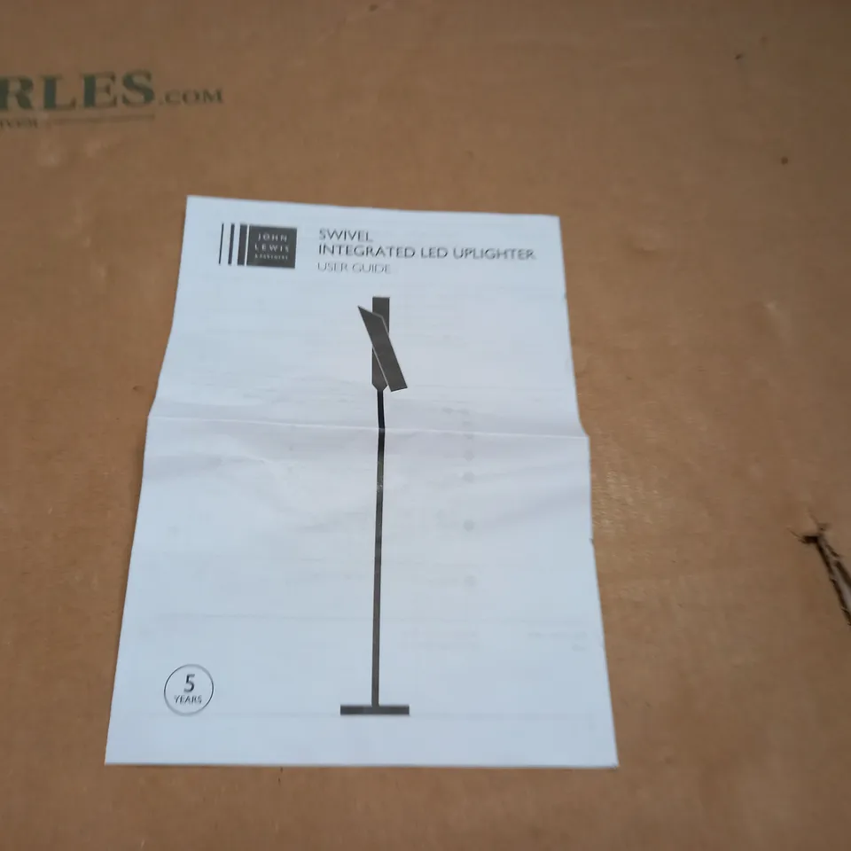 BOXED SWIVEL INTEGRATED LED UPLIGHTER - BLACK & ANTIQUED BRASS FINISH