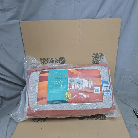 COPPER DREAMS MEMORY FOAM PILLOW PAIR