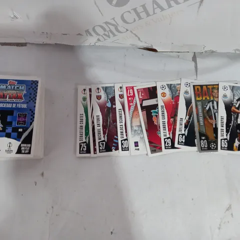 BOX OF APPROX 35 ASSORTED TOPPS MATCH ATTAX'S