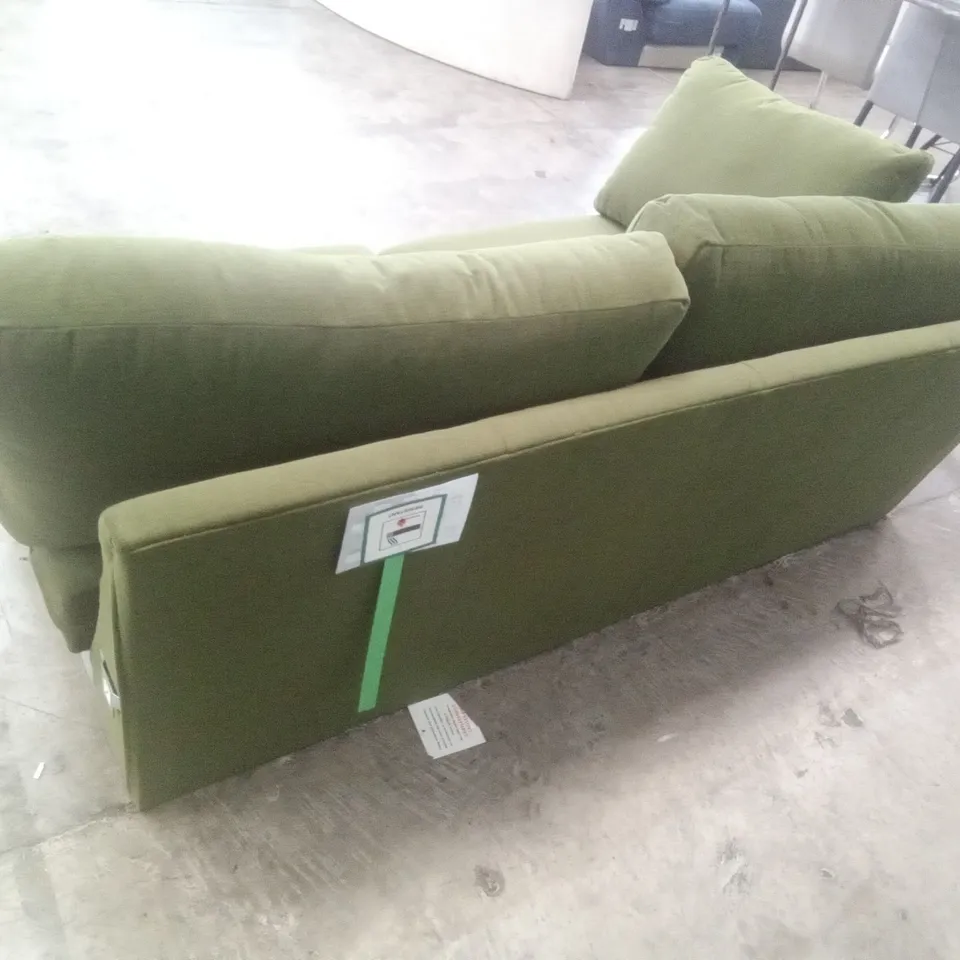 QUALITY DESIGNER CONWAY LHF SOFA SECTION - GREEN FABRIC 